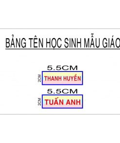 bảng tên học sinh mẫu giáo