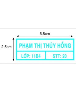 in bảng tên học sinh – phù hiệu trên vải keo dán 10 bt 02 1559 572x249