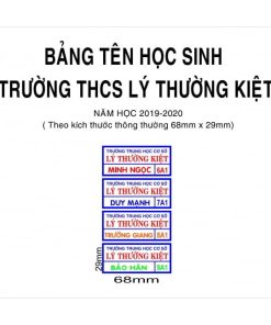 in bảng tên học sinh – phù hiệu trên vải keo dán 11 thcs ly thuong kiet 5449 572x542